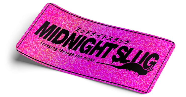 Midnight slug fluorescent pink glitter Decal - Strictly Static