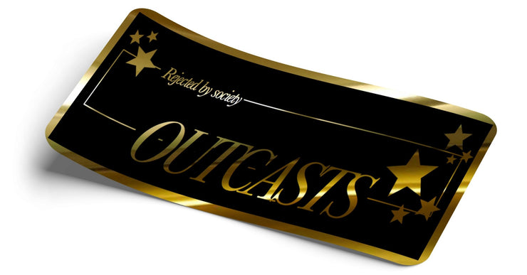 Outcasts Gold Chrome Decal - Strictly Static