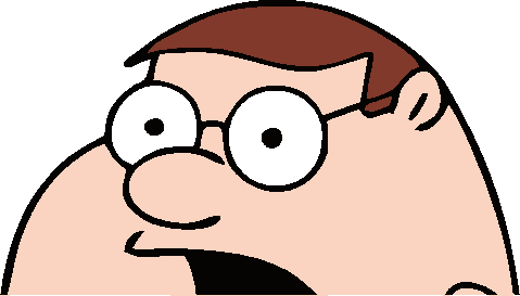 PETER GRIFFIN PEEKING (FAMILY GUY) Decal - Strictly Static