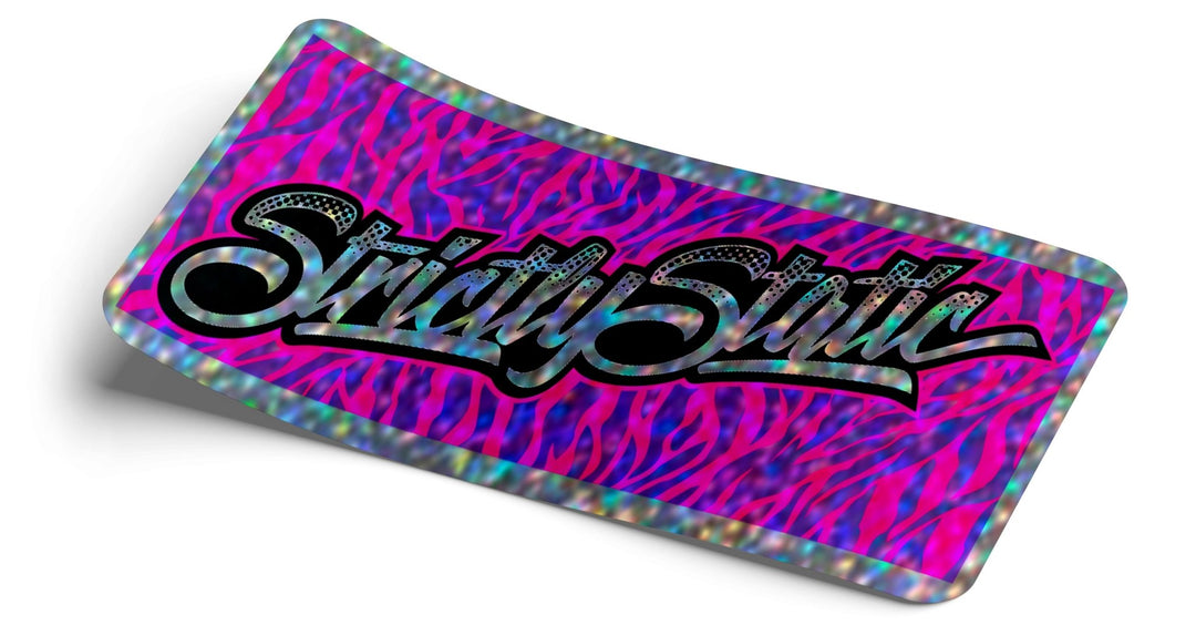 Retro Zebra Silver Glitter Decal - Strictly Static