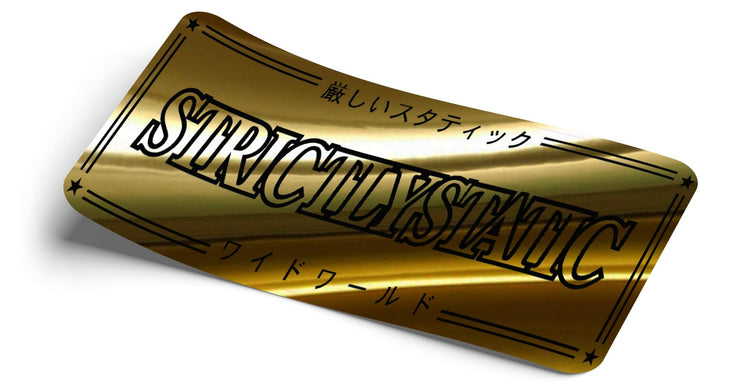 Strictly static Eng Gold Chrome Decal - Strictly Static
