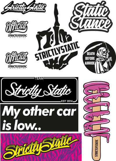 Strictlystatic Sticker Sheet Vol 1 - Strictly Static